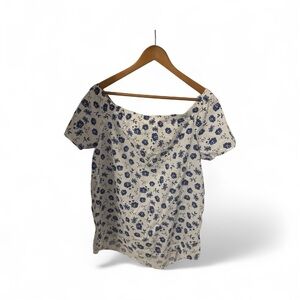 Banana Republic Off the Shoulder Women’s Floral Top, Size Medium